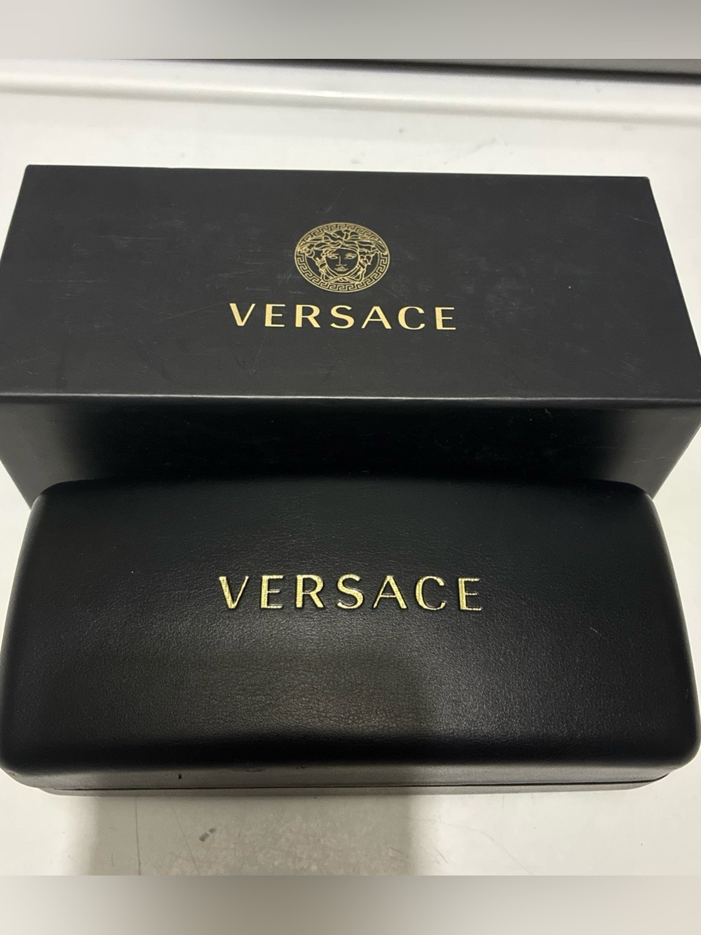 Versace Universal Black Large Hard Case for Sunglasses w/Box EUC